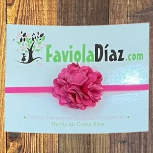 Vincha Fucsia con Flor Brandy