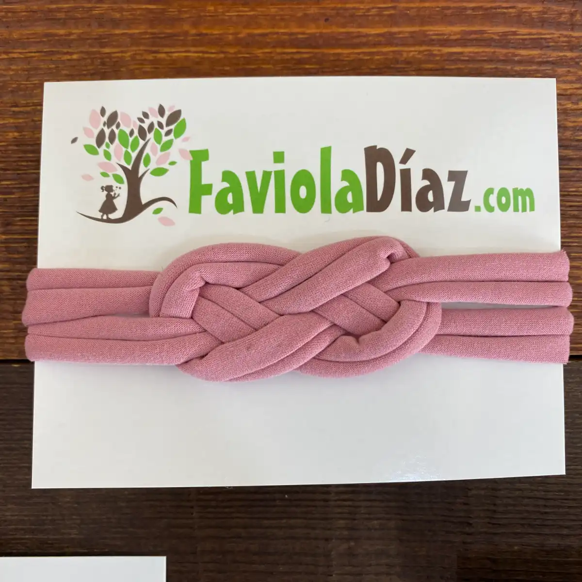Vincha Rosa Palo con Nudo Náutico 1 Vincha Rosa Palo con Nudo Náutico