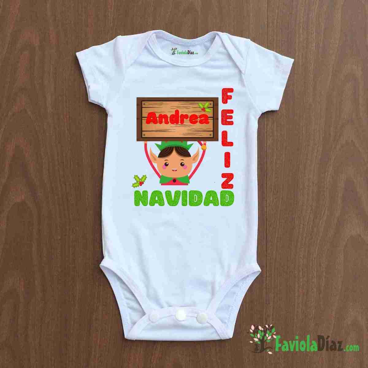Mameluco: Feliz Navidad Nombre 1 Mameluco: Feliz Navidad Nombre