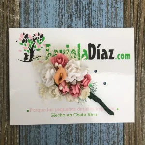 Botonier Blanco y Coral