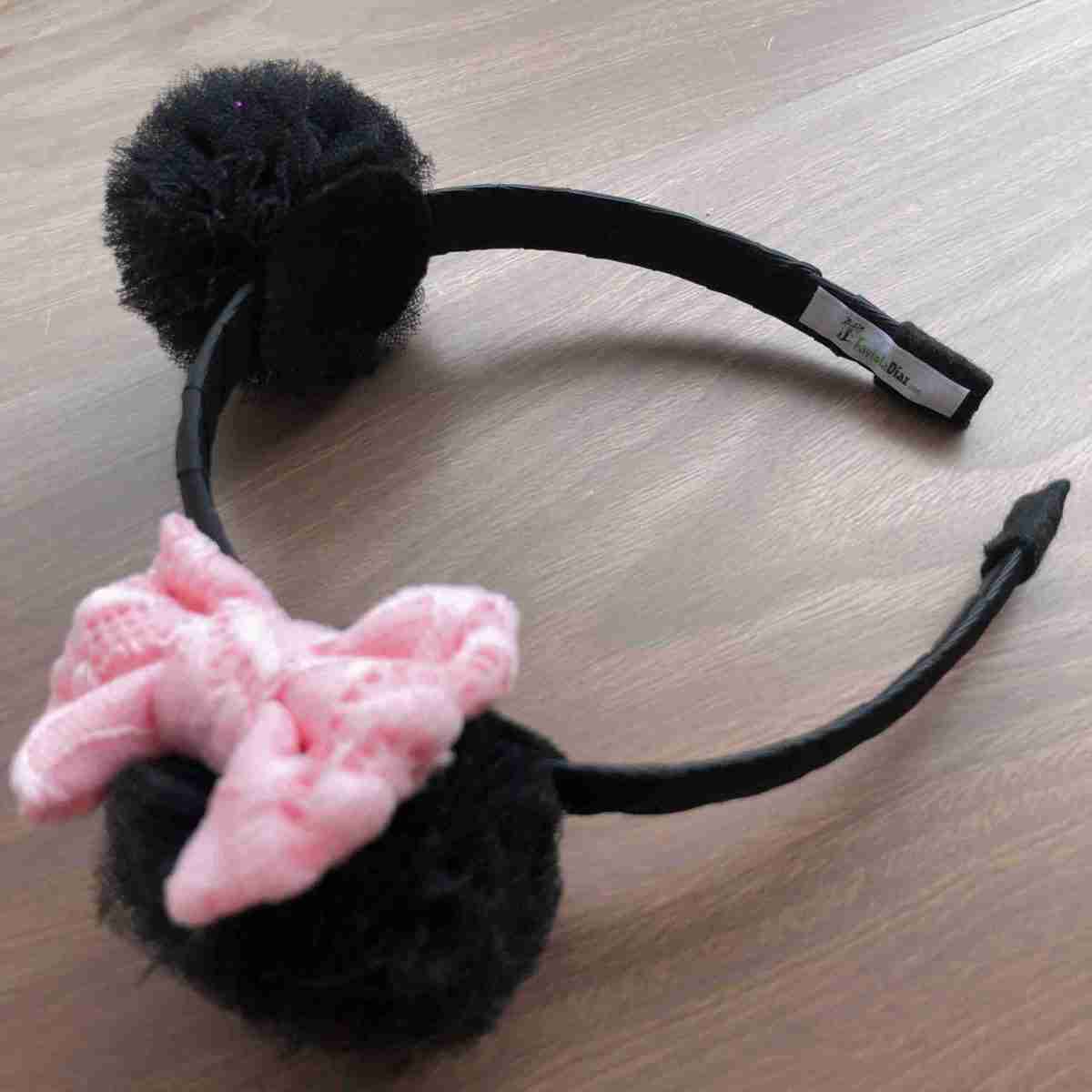 Diadema Negra con Orejitas de Panda y Lazo 3 Diadema Negra con Orejitas de Panda y Lazo - Imagen 3