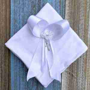 Paño Blanco para Bautizo De Flores Katherine