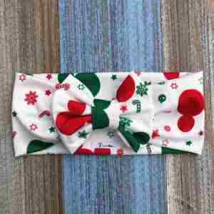 Vincha Roja, Verde y Blanca Turbante Alusiva a Mickey con Lazo