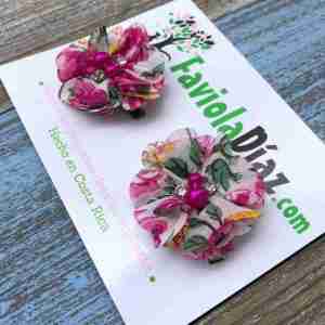 Prensas Fucsia Estampadas de Flor 2