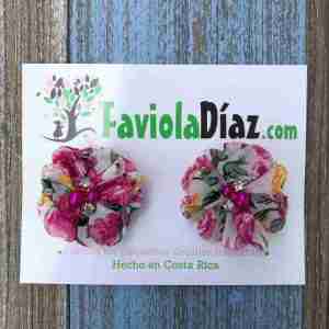 Prensas Fucsia Estampadas de Flor