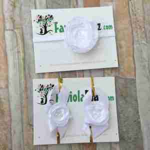 Sandalias Pie Descalzo Blancas con Flor