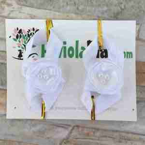 Sandalias Pie Descalzo Blancas con Flor