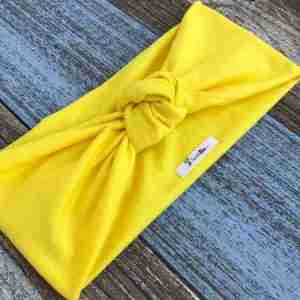 Vincha Amarilla Turbante de Nudo Simple 2
