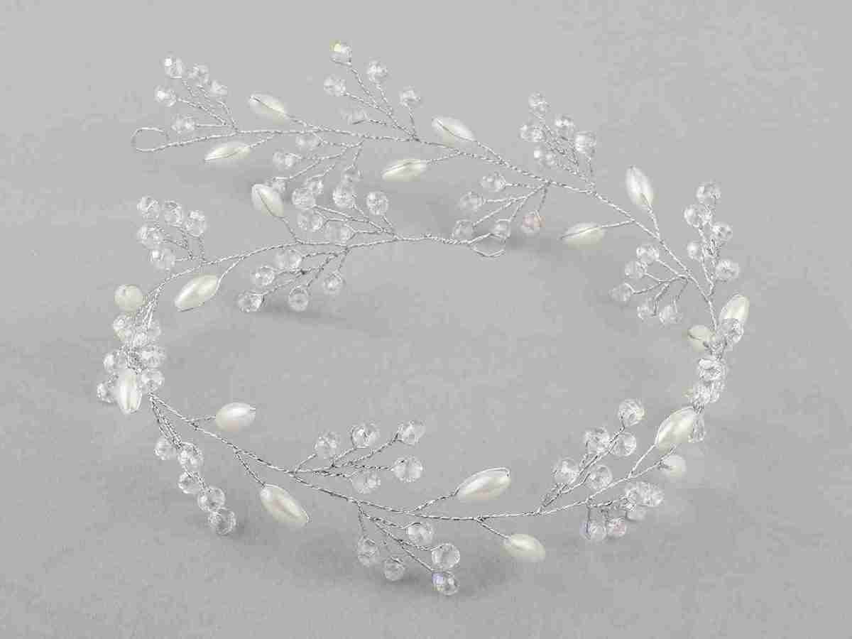 Enredadera para Novia y Dama de Honor de Cristal y Perlas 4 Enredadera para Novia y Dama de Honor de Cristal y Perlas - Imagen 4