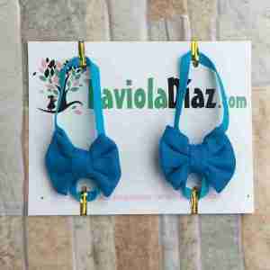 Sandalias Pie Descalzo Celeste con Lazo