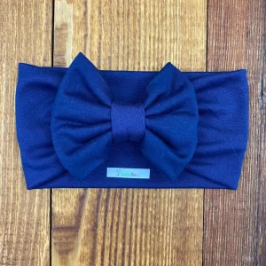 Vincha Azul Rey Turbante con Lazo