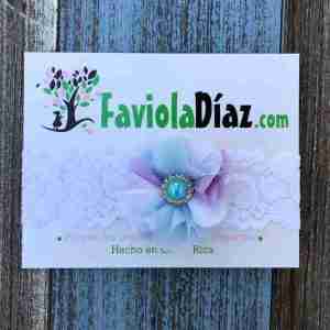Vincha Celeste, Blanca y Lila de Encaje con Flores