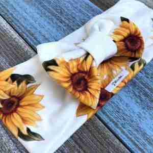 Vincha Estampada con Girasoles Turbante con Lazo 2