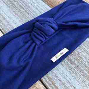 Vincha Azul Rey Turbante de Nudo Simple 2