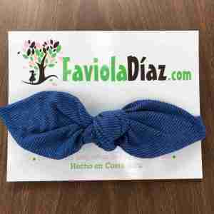 Vincha Azul Jeans con Lazo Claudia