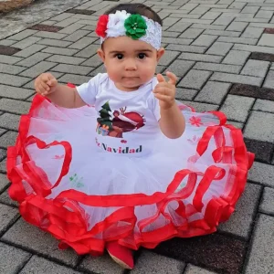 Set de Vincha, Tutu y Mameluco de Reno Navideño