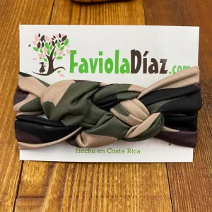 Vincha Camuflaje Estampada con Nudo Náutico