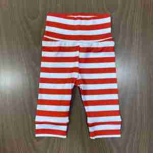 Leggins Blancas con Rayas Rojas
