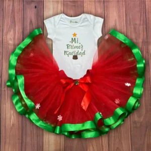 Set de Tutu y Mameluco de Árbol Mi Primera Navidad 2