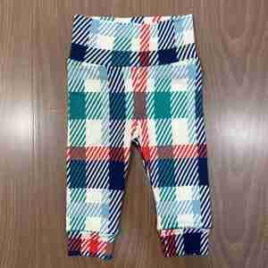 Leggins Blanco, Verde, Azul y Rojo con Cuadros