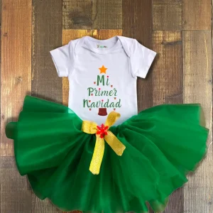 Set de Tutu y Mameluco Mi Primer Navidad Árbol