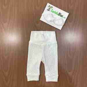 Set de Vincha y Leggins Blancas