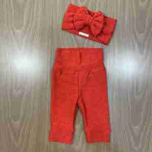 Set de Vincha y Leggins Rojas