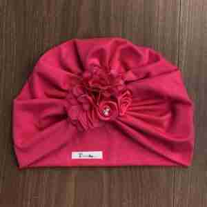 Turbante Fucsia de Flores