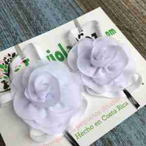 Sandalias Pie Descalzo Blancas con Flor Calypso 2