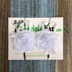 Sandalias Pie Descalzo Blancas con Flor Calypso