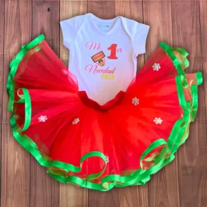 Set de Tutu y Mameluco de Duende Navideño 2