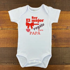 Mameluco: Soy El Mejor Regalo para Papá Rojo