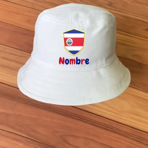 Sombrero Chonete con Bandera en Escudo Dorado Costa Rica
