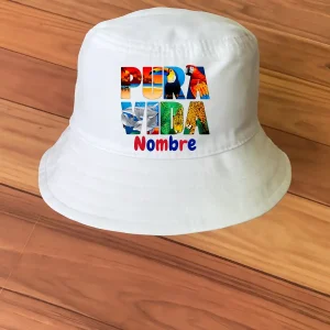 Sombrero Chonete con Texto Pura Vida Costa Rica Nombre