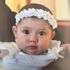 Vincha Belén Blanca con Flores y Encaje 4