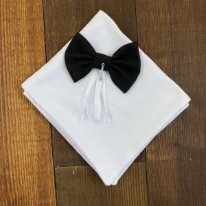 Paño Blanco y Negro para Bautizo