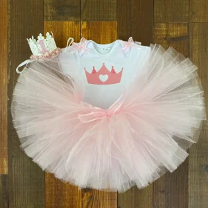 Set de Vincha Corona de Cumpleaños, Tutu y Mameluco