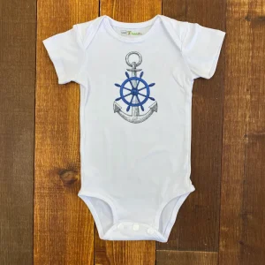 Mameluco Marino con Ancla y Timón Azul