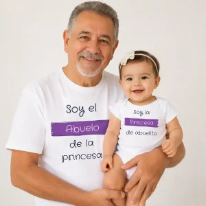 Conjunto de Camiseta y Mameluco Abuelo y Princesa