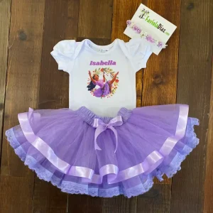 Set de Vincha, Mameluco y Tutu Lila de Isabella de Encanto