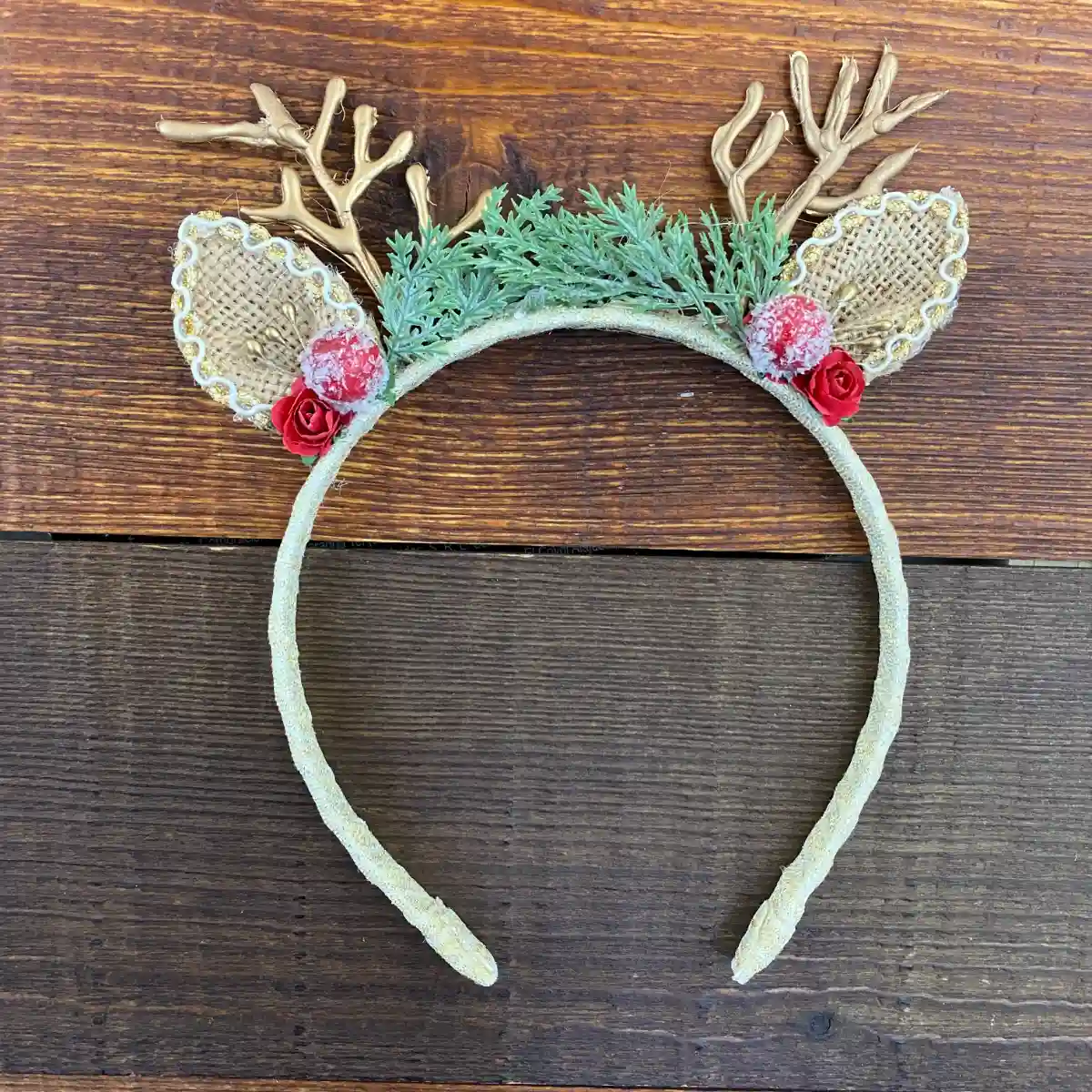 Diadema de Reno Roja y Verde 1 Diadema de Reno Roja y Verde