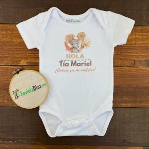 Mameluco: Hola Tía ¿Quieres ser mi Madrina? Elefante