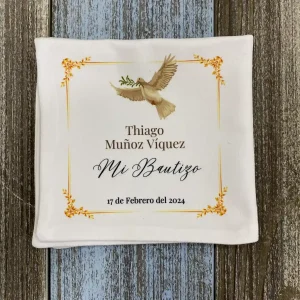 Paño Bautismal con Paloma y Mi Bautizo