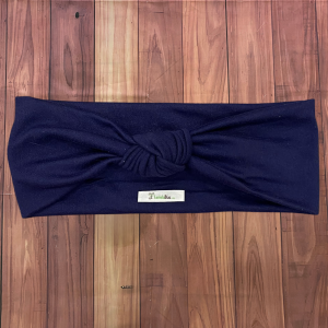 Vincha Azul Marino Turbante de Nudo Simple