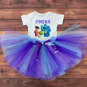 Set de Tutu y Mameluco alusivo a Monsters Inc