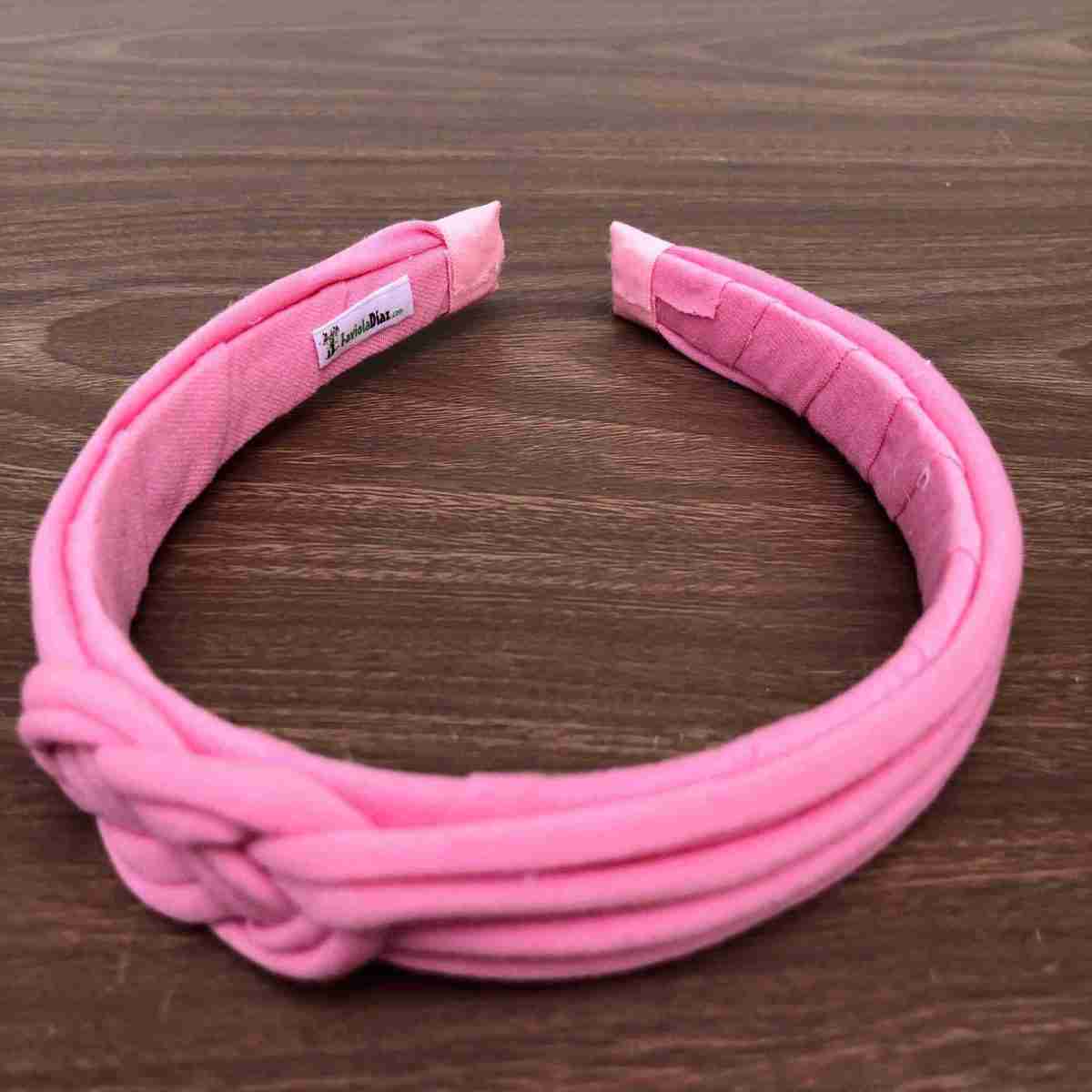 Diadema Rosada con Nudo Náutico 2 Diadema Rosada con Nudo Náutico - Imagen 2