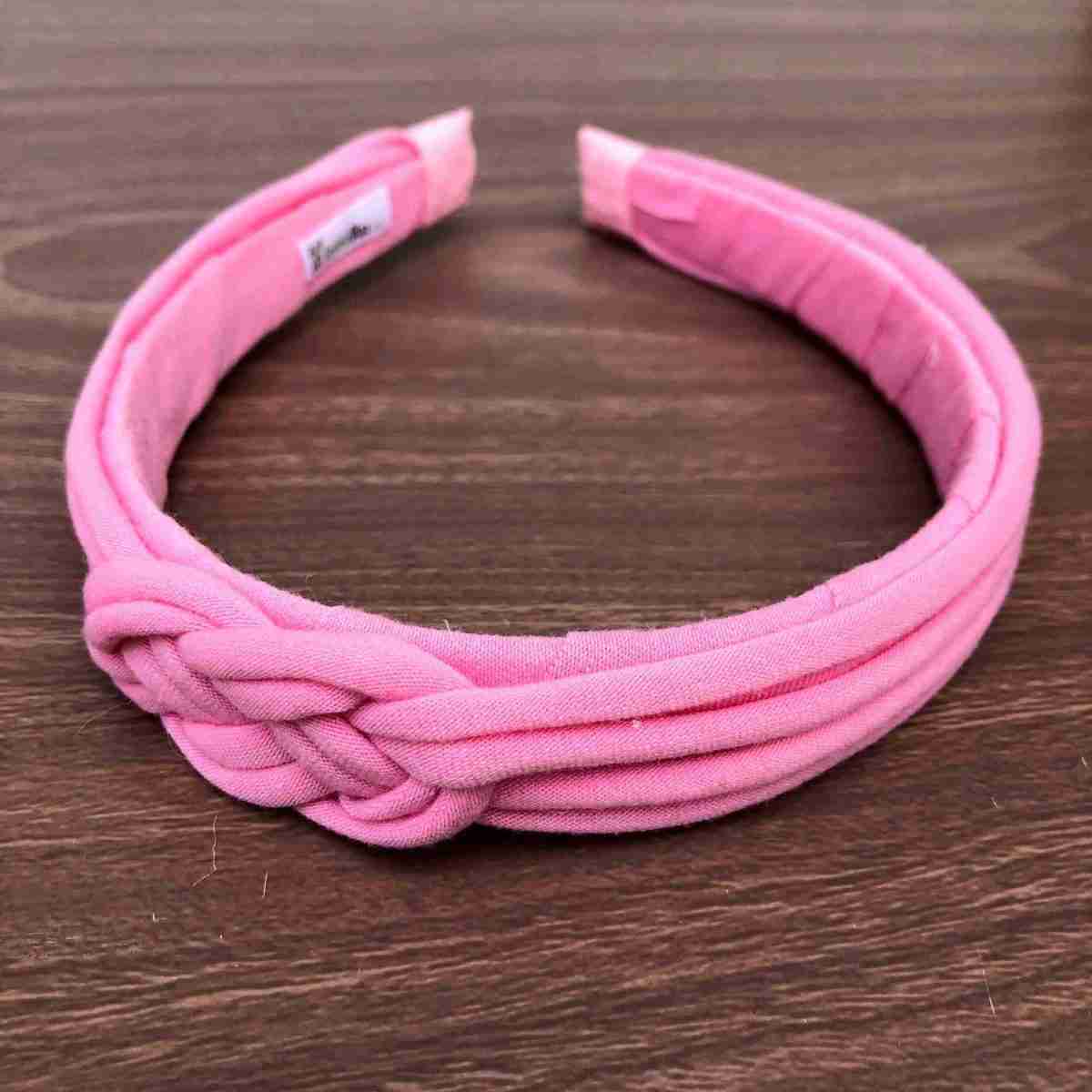 Diadema Rosada con Nudo Náutico 1 Diadema Rosada con Nudo Náutico