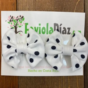 Prensas Blancas con Puntos Negros de Lazo