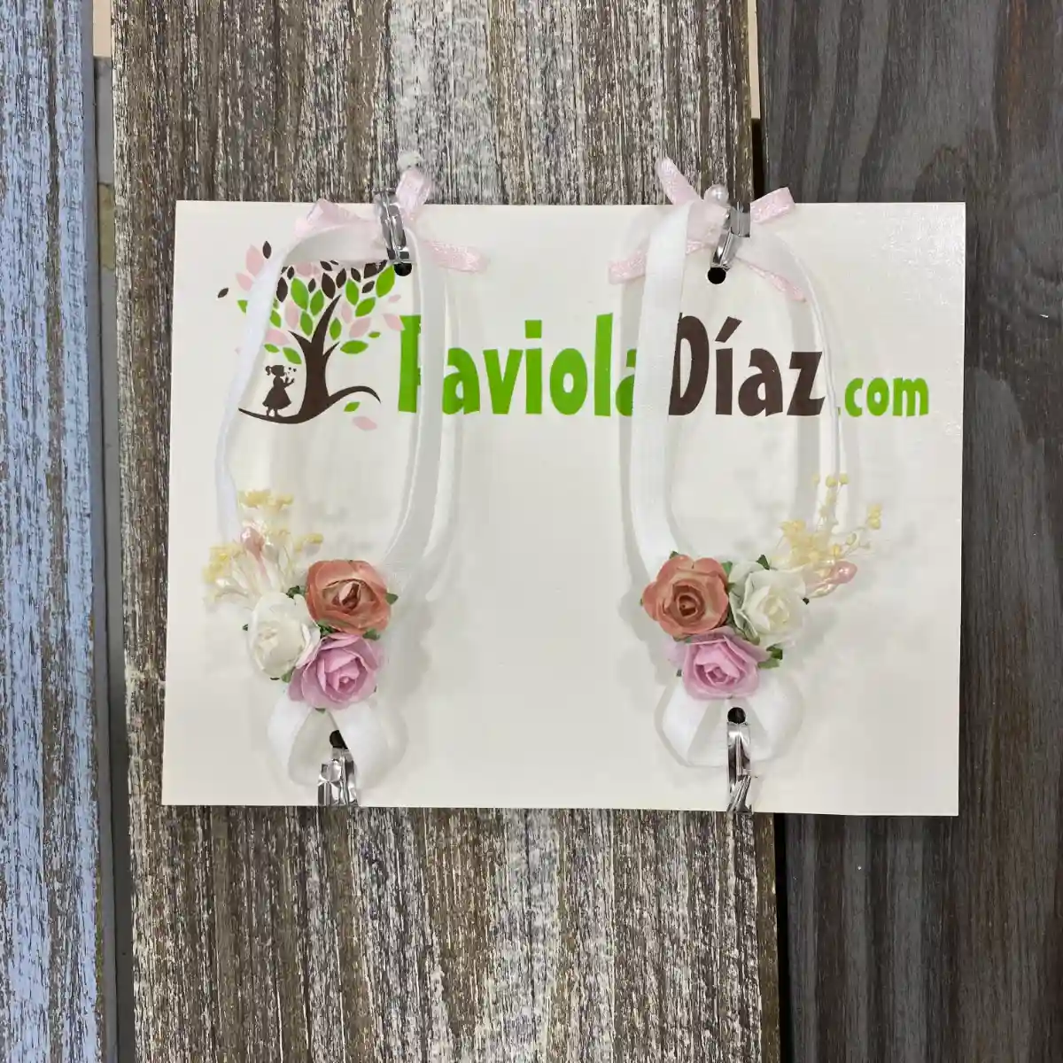 Sandalias Pie Descalzo Blancas Rosadas y Rosa Palo con Flores 1 Sandalias Pie Descalzo Blancas Rosadas y Rosa Palo con Flores