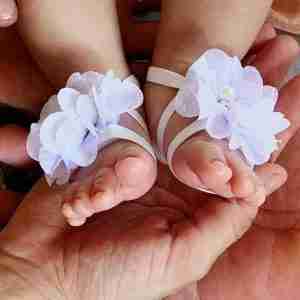 Sandalias Pie Descalzo con Flor